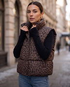 Leopard Print Puffer Jacket - lifestyle 2