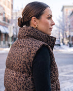Leopard Print Puffer Jacket - lifestyle 3