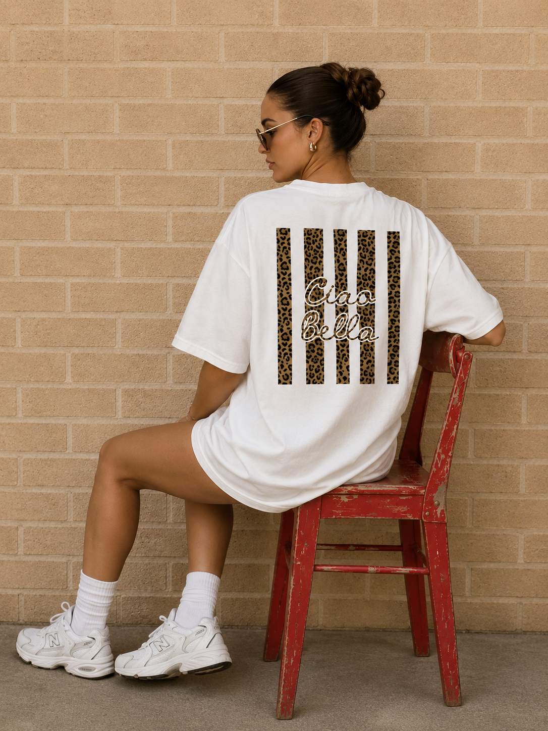 Ciao Bella Leopard Print T-Shirt