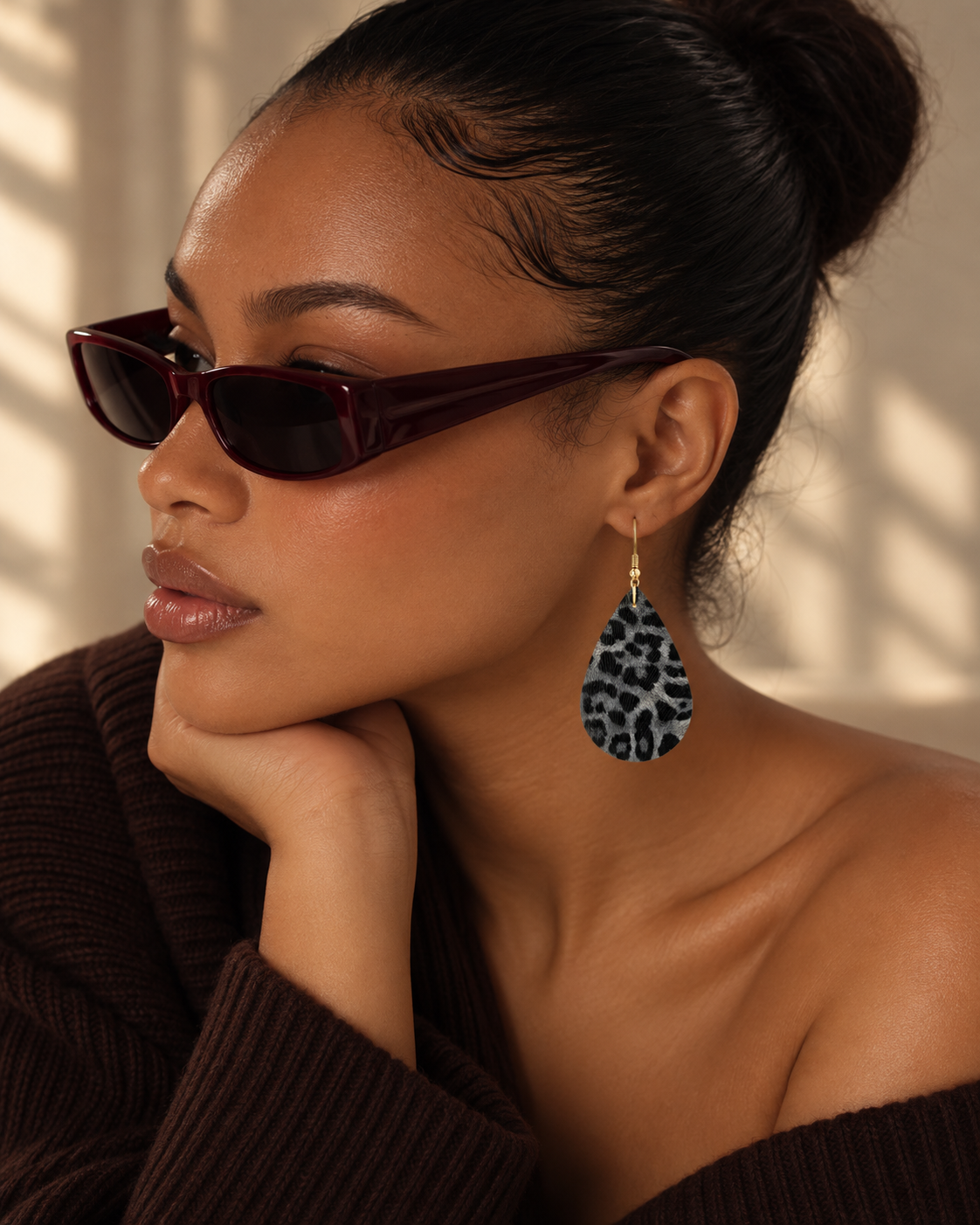 4-Pack Wild Print Drop Earrings