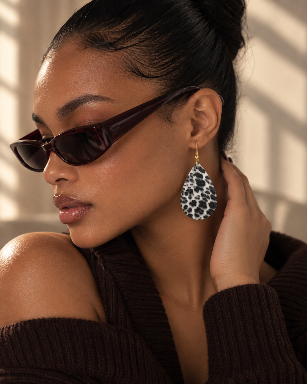 4-Pack Wild Print Drop Earrings
