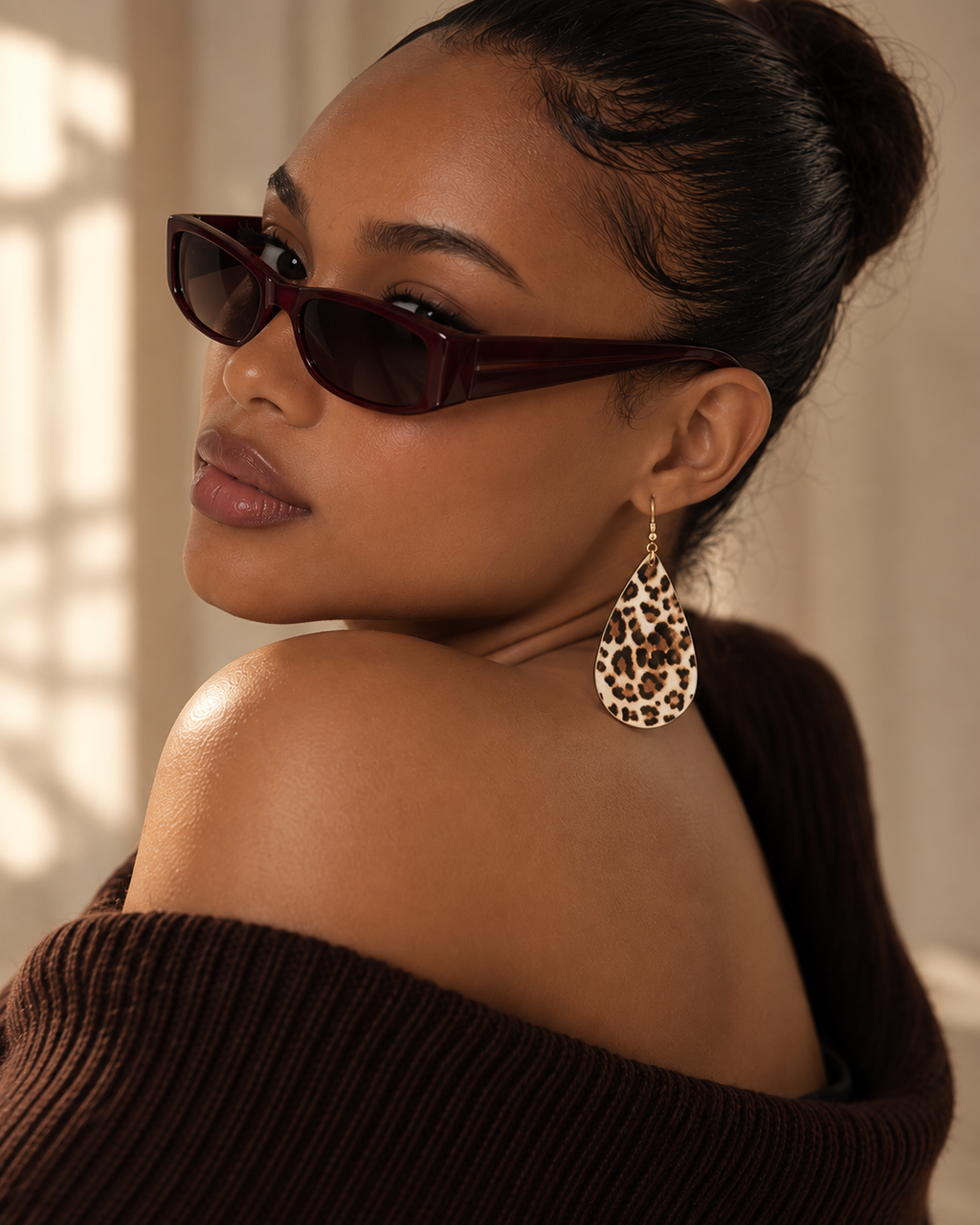 4-Pack Wild Print Drop Earrings